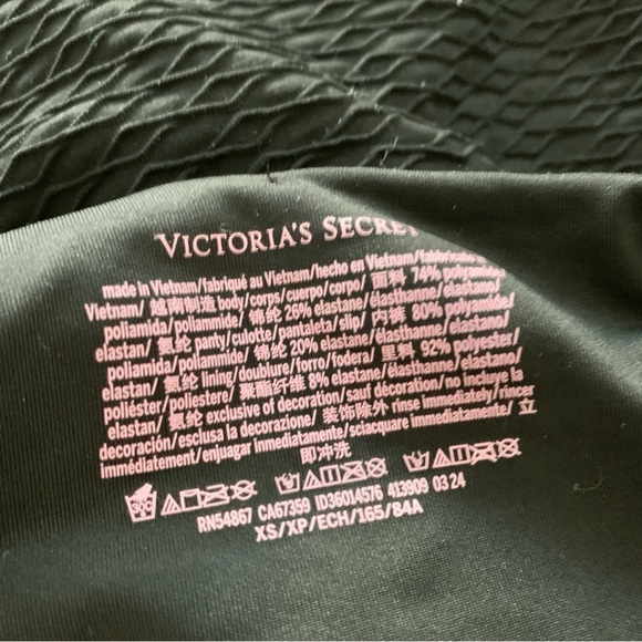 Victoria’s Secret Black Textured Cut-Out Swim Dress - Picture 12 of 13